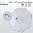 thumbnail image 3 of Sombrilla de patio ABCCANOPY, duradera, solar LED con luz de 32 LED, 3 of 7