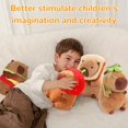 thumbnail image 3 of Peluche Sweesies Capybara con mochila de tortuga para niños, 3 of 7