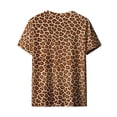thumbnail image 7 of Men's Leopard Pattern T Shirts Crewneck Short Sleeve Stretch Pullover Casual Workout Athletic Undershirts, 7 of 7