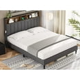 Tiptiper Queen Bed Frame with Outlet and USB Ports, Modern Upholstered