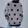thumbnail image 6 of Munlar Womens Cardigan Sweaters,Women's O-Neck Knitted Polka Dot Pullover Fashion Knitted Sweater Sweatershirt Sweater, 6 of 8