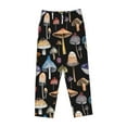 thumbnail image 4 of Disketp Mushrooms And Autumn Leaves Print Women'S Comfy Pajama Pants Casual Drawstring Palazzo Lounge Wide Leg Pants, 4 of 9