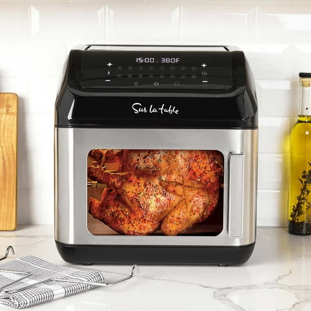 Sur La Table 13 qt Air Fryer, Black, Silver - Programable Settings
