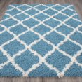 thumbnail image 4 of Ottomanson Shaggy Collection Jute Backing Moroccan Trellis Design Indoor Rug, 4 of 9