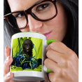 thumbnail image 2 of 3drose, Usa, California. Standard Poodle Puppy Sitting with Green Background., 11oz Two-tone Green Mug, 2 of 6