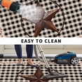 thumbnail image 5 of Farm Plaid Outdoor Rug for Patio/Deck/Porch, Non-Slip Large Area Rug 5 x 8 Ft, West Texas Star Rustic Farmhouse Black Brown Indoor Outdoor Rugs Washable Area Rugs, Camping Rug Carpet Runner, 5 of 8