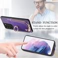 thumbnail image 6 of Nalacover Case for Samsung Galaxy S21+ Wallet Case with Card Holder & Zipper Pocket, 360° Rotation Ring Kickstand Premium PU Leather Cover, Shockproof Magnetic Button Flip Stand Phone Case,Purple, 6 of 9