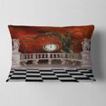 thumbnail image 2 of Designart Balcony with Clock and Tree Angels - Throw Pillow - 12x20, 2 of 5