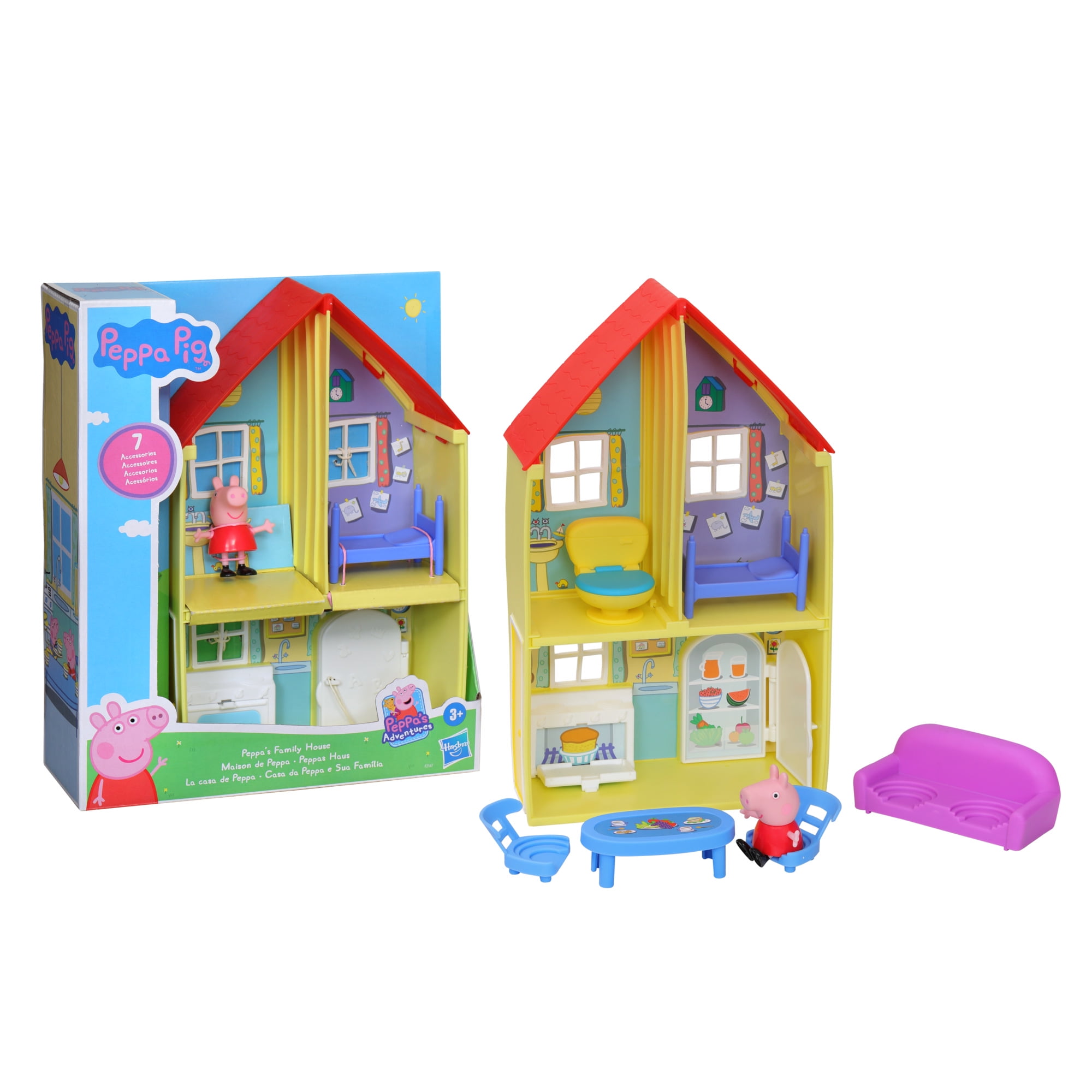 Peppa Pig Peppa's Adventures Peppa's Family Figure 4-Pack Toy, 4 Peppa Pig  Family Figures, Ages 3 and up