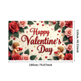 thumbnail image 3 of Valentine's Day Gnomes Backdrop Background with Rose Decorations Love Party Props Photography Supplies Banner for Romantic Celebration, 3 of 4