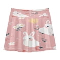 thumbnail image 2 of Girls' Skorts Elastic Waist Skorts with Inner Shorts Athletic Workout Shorts Skirts Easter Bunnies and Flowers Small, 2 of 9