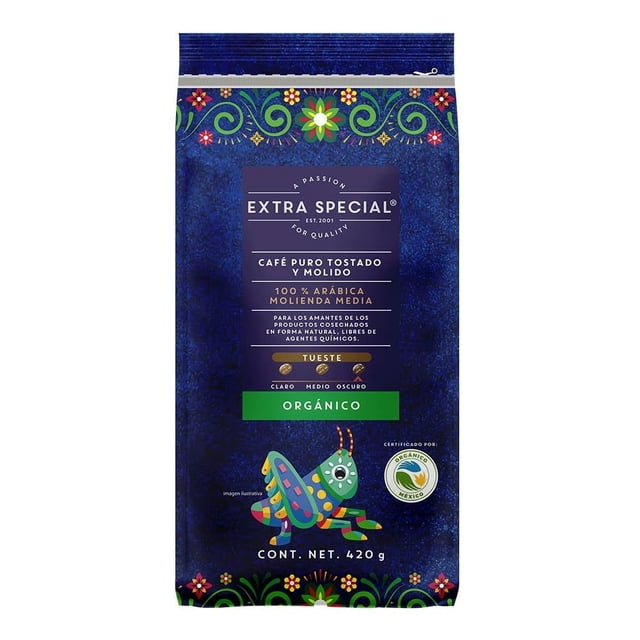 Café puro tostado y molido Extra Special orgánico tueste oscuro 420 g