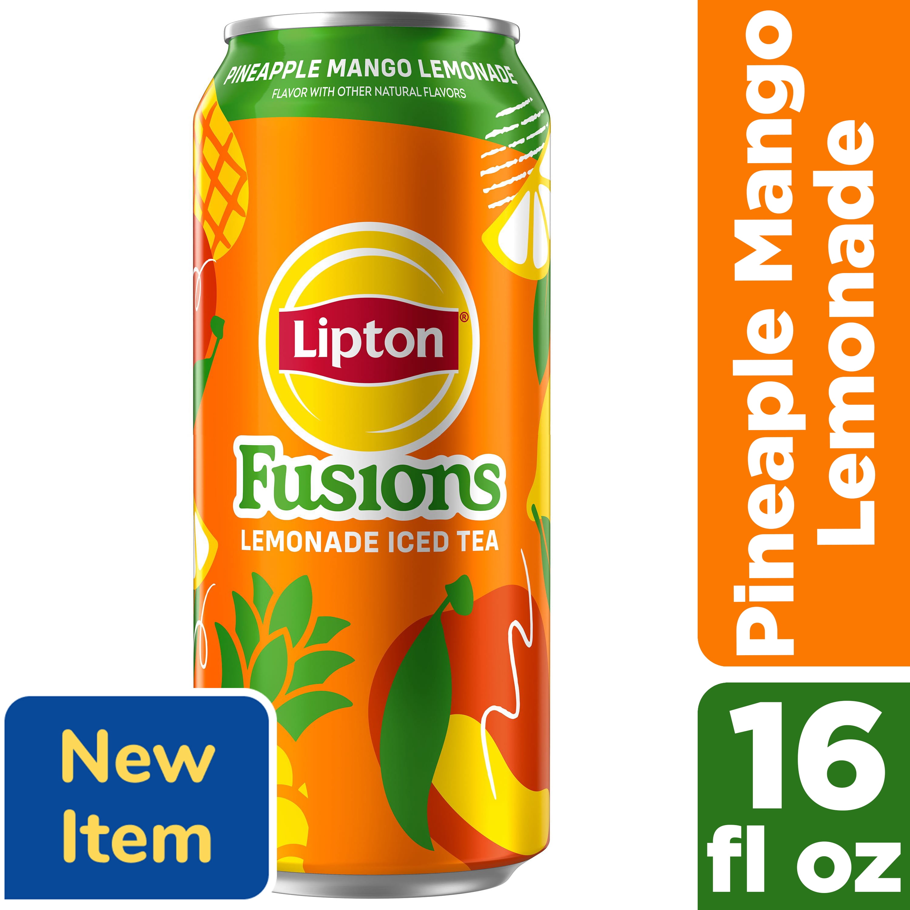 Lipton Fusions Pineapple Mango Lemonade Iced Tea, 16 fl oz