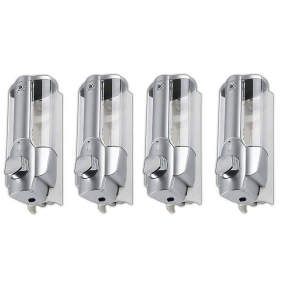 4X Soap Dispenser, Hand Dispenser Wall Mounted, Hand Gel Dispenser Manual 350Ml, Shower Gel