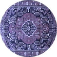 thumbnail image 1 of Ahgly Company Indoor Round Persian Blue Traditional Area Rugs, 5' Round, 1 of 4