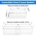 thumbnail image 6 of Wetheny Freezer Organizer Bins, Expandable Deep Freezer Baskets for Chest Freezer White(Pack 2), 6 of 7