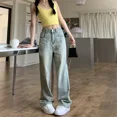 thumbnail image 1 of ZOENOVA Cargo Jean Woman's Retro Y2K Versatile Jeans Street Fashion Pantalones Mujer Baggy Loose Straight Denim Trousers mujer, 1 of 5