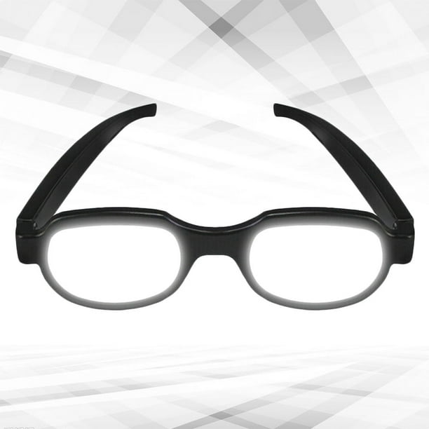  1 pieza de gafas luminosas LED, gafas brillantes con carga USB, gafas periféricas de Anime, gafas LED creativas para el hogar KTV (negro)