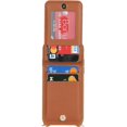 thumbnail image 4 of iPhone 7 8 SE (2020) Case with Card Holder for Women, iPhone 7 Phone Case Wallet with Strap Credit Card Slots Crossbody with Kickstand Zipper Shockproof Case for iPhoneSE (2020) - Brown, 4 of 16