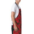 thumbnail image 2 of Uemuo Rose Flowers Pattern Waterproof Apron Adjustable Dishwasher Apron- Apron for Women Men Heavy Duty Work Apron for Dishwashing Chemical Lab, 2 of 9