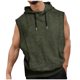 thumbnail image 2 of pstuiky Camiseta sin mangas para hombre, Blusa deportiva informal de color liso con capucha y cordón sin mangas para hombre Chaleco de hombre s, 2 of 6