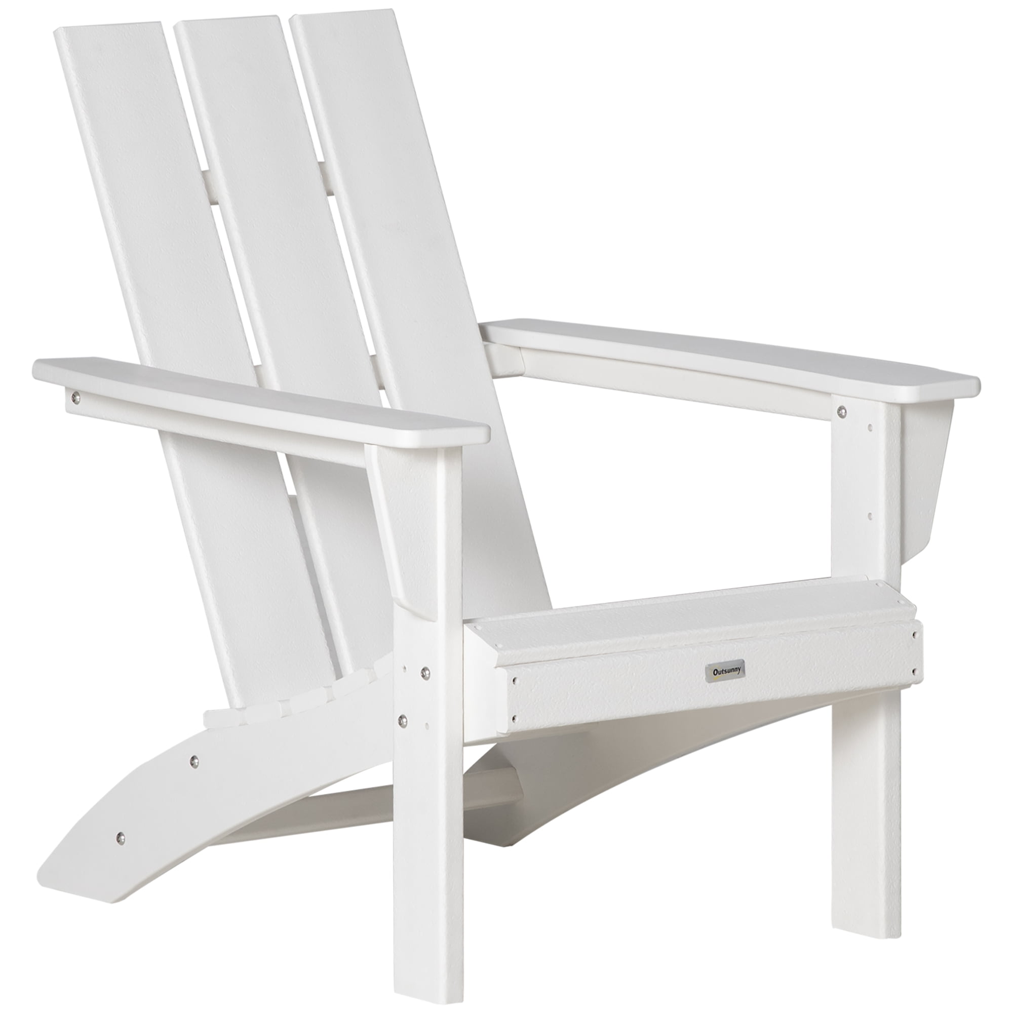 Keter Adirondack Chair Seat Indoor Outdoor Seating Furniture Garden White Resin 