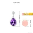 thumbnail image 3 of ANGARA Natural 1 ct Amethyst Teardrop Pendant with Diamond in 925 Sterling Silver for Women (Size-8x6mm) | February Birthstone, Anniversary, Jewelry Gift for Women | Natural Amethyst Necklace, 3 of 9