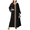 Black, variant on AURA Women Long Sleeve V Neck Maxi Dress Loose A Line Ethnic Style 0XL-4XL Fall 2025 Casual