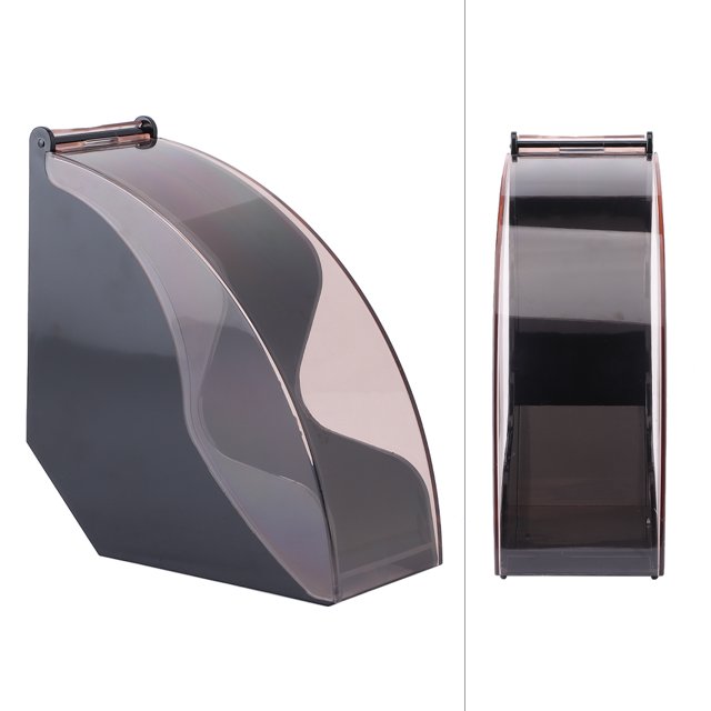 Zyyini Filtre Distributeur de Papier, Poussière Acrylique - Filtre à Café Preuve Porte-Papier Distributeur de Stockage Rack avec Couvercle Outils de Café, Filtre Porte-Papier de Stockage Rack