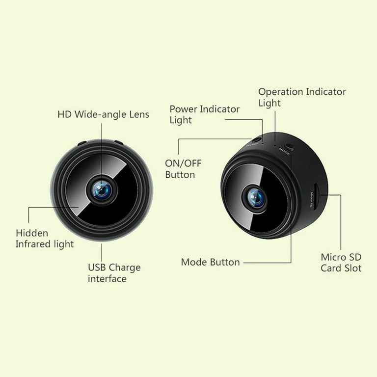 Caméra Spy Smart 1080P HD avec WIFI et application avec carte SD