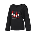 thumbnail image 4 of OKBOP Party Tops for Women,Fashion Christmas Loose Long Sleeve V-Neck Casual T-Shirt Women'S Blouses Birthday Girl Shirt, 4 of 6
