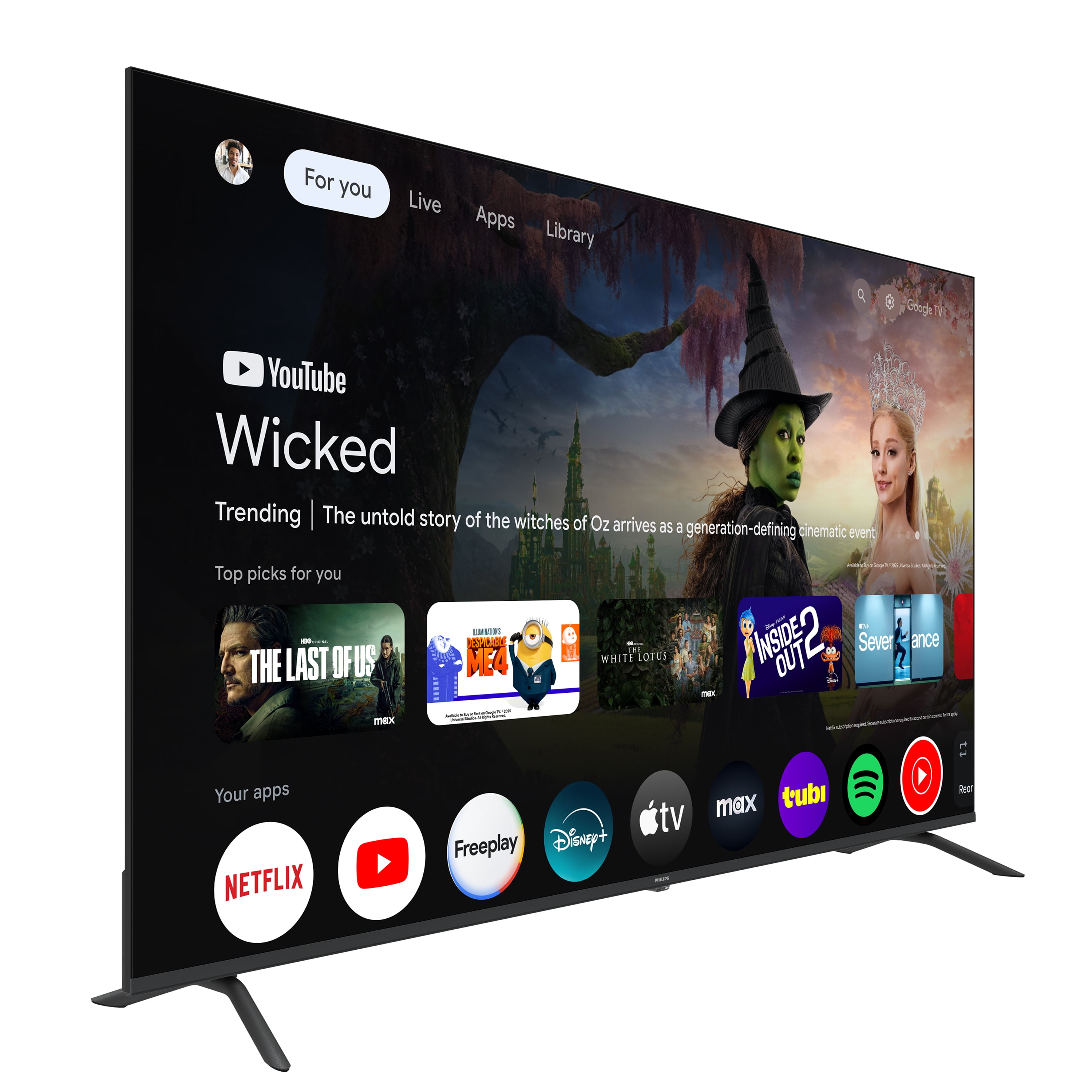 Philips 65" Class QLED 4K UHD (2160p) Google Smart TV (65PQL7456/F7)