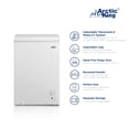 thumbnail image 3 of Arctic King 3.5 Cu Ft Convertible Chest Freezer or Refrigerator, Manual Defrost, Mechanical Thermostat, Removable Basket, White, 3 of 17
