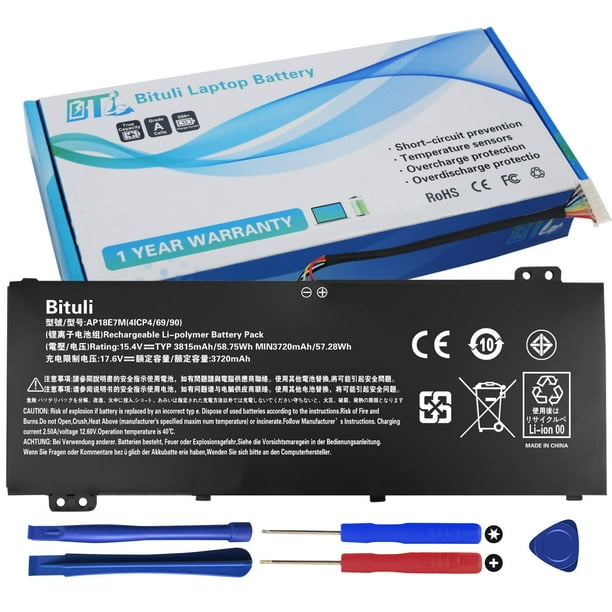 Batería Bituli AP18E7M AP18E8M 58,75 Wh 3815 mAh 15,4 V