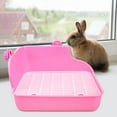 thumbnail image 5 of Small Animal Rabbit Litter Box Toilet Tray, Bedding Cage Cleaning Tool Pink 11x7.9x7.5in, 5 of 8