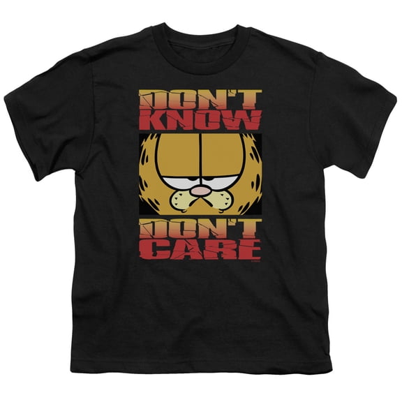 Garfield - Dont Know Dont Care - Youth Short Sleeve Shirt - Small