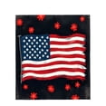 thumbnail image 4 of Durable Soft Flannel Blanket with Artistic American Flag Design Cozy for Sofa Travel Bed and Chair - Perfect for Patriotic Decor, 4 of 7