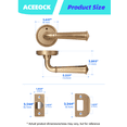 thumbnail image 6 of ACEEOCK Champagne Bronze Privacy Door Handle, Interior Bedroom Bathroom Door Lever, Aluminium Alloy Handle Lever, 6 of 8