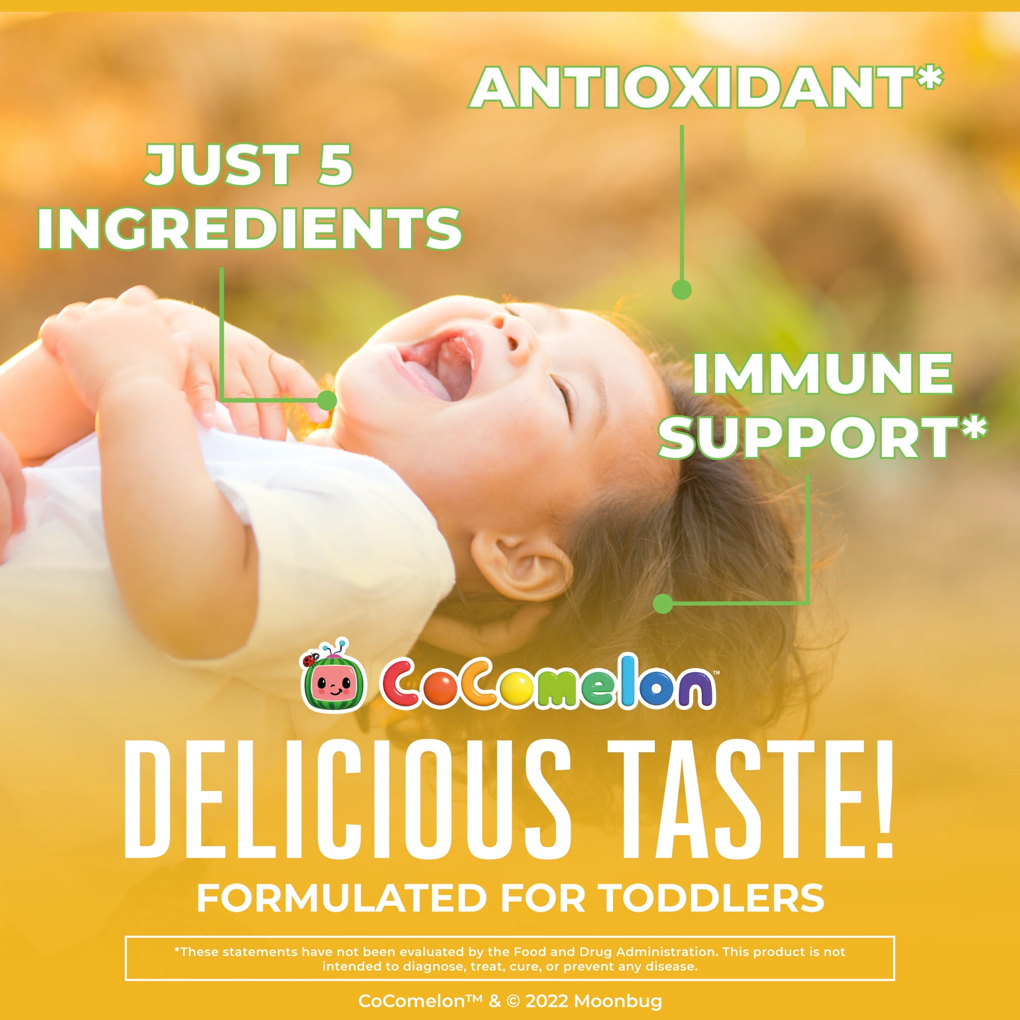 MaryRuth Cocomelon Toddler Vitamin C Liquid Drops Immune Support Orange Vanilla Flavor Ages 1-3, 0.5 fl oz 15 mL