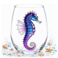 thumbnail image 6 of Stemless Wine Glasses Beach Themed Coastal Decor Drinkware Tumbler Set Cocktail for Home Bar Nautical Kitchen Beach House Entertaining Gift, 6 of 6