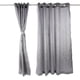 thumbnail image 3 of Cortinas de lino gris plateado con ojales plisados y forro completo de 66" x 72", 3 of 6