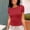 Red, variant on Duojiaj Crew Neck Short Sleeve T Shirt Soft Everyday Basic Top Comfortable Casual Fit Tee For Ladies Classic Versatile Wardrobe Womens T Shirts