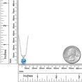 thumbnail image 2 of Gem Stone King 1.65 Ct Round Swiss Blue Topaz 925 Sterling Silver Pendant with Chain, 2 of 3