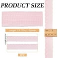 thumbnail image 2 of 15 Yards Cotton Lace Trim 1 inch Wide Pink Eyelet Lace Ribbon Floral Embroidery Lace Trim Wavy Edge Floral Cotton Lace Ribbon for Sewing Dresses Clothes Bag Pets Clothes DIY, 2 of 6