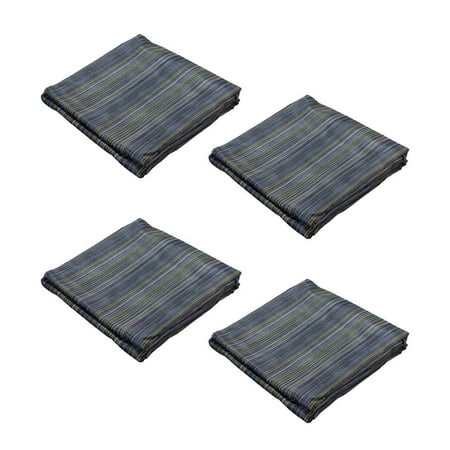 (4 Pack) 6 x8 50% Shade Multi Color Mesh Tarp for Outdoor w/Grommets - 10 Oz Heavy Duty PVC Coated Mesh Tarps for Dump Truck Rolloff Trucks - Mesh Shade Net Cloth for Sun Plant Patio
