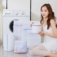 thumbnail image 4 of Weilifangwps Thicken Mesh Washing Bag Zipper Laundry Travel Storage Bag Bra Socks Underwear Clothes Wash Pouch 30x40cm 16x15cm, 4 of 9