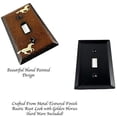 thumbnail image 5 of Urbalabs Western Cowboy Horse Rustic Metal Textured Rust Decorative Light Switch Outlet Wall Plate Covers Country Home Rustic Light Switch Covers Single Double 2 Gang Switch Plates (Single Switch), 5 of 7