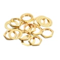 thumbnail image 1 of Unique Bargains Guitar Nuts and Washers 3/8' Guitar Input Output Jack Socket Nuts Gold for Guitars Bass 5 Set, 1 of 5