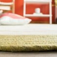 thumbnail image 4 of SAFAVIEH Braided Lars Geometric Reversible Area Rug, Green/Ivory, 5' x 5' Round, 4 of 11