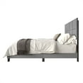thumbnail image 5 of Home Design Lufkin Twin Upholstered Panel Bed Frame with Checkered Tufted Headboard & Foam-Filled Comfort, Gray, Easy Assembly, 5 of 10